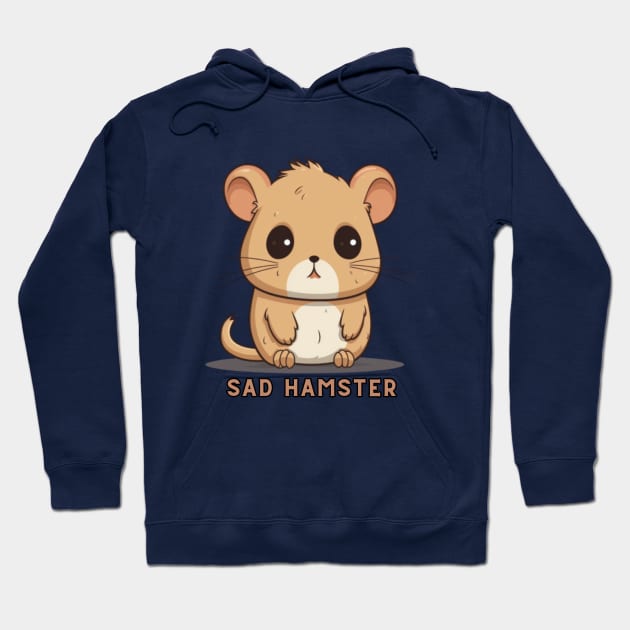 SAD Hamster Meme, funny tshirt, gift present ideas Hoodie by Pattyld